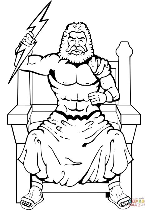 Disegno da colorare Zeus .